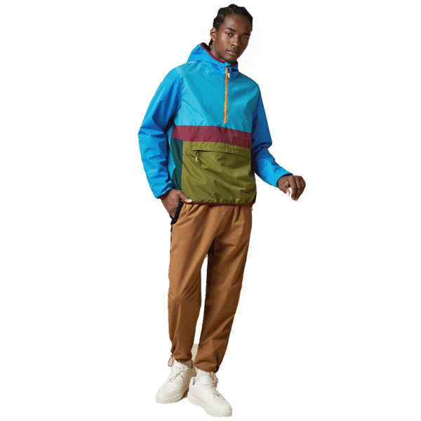 Outdoor Hooded Pocket Wind&Water-resistant Pullover Rain Jacket Men's Lightweight Windbreaker Jackets
