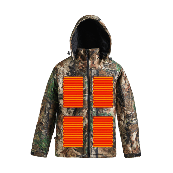 Men's Winter Warm Fleece Hooded Jacket Wholesale Fashion Camouflage Battery Heated Jackets for Men
