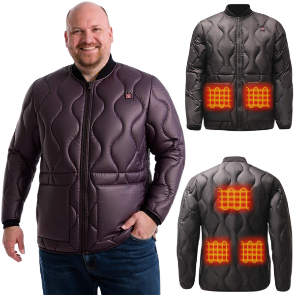 Men Temperature Controller Camouflage Waterproof Winter Anti Winter Mid Long Hunting  Puffer Electric Heated Jacket